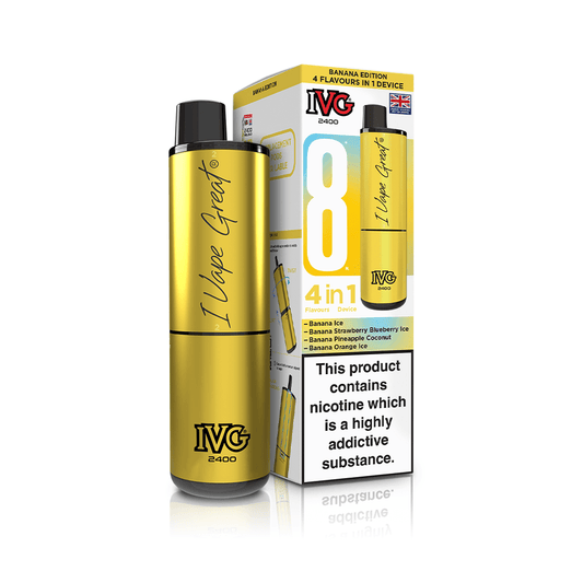 IVG 4 IN 1 - UP TO 2400 PUFFS - Banana Edition - 5 PACK
