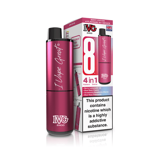 IVG 4 IN 1 - UP TO 2400 PUFFS - BERRY EDITION - 5 PACK