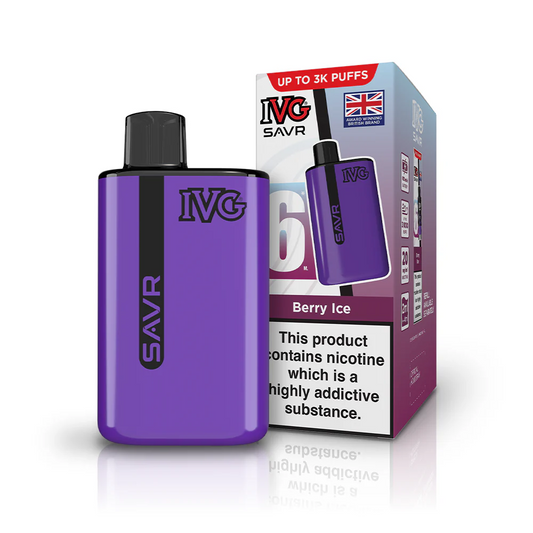 IVG SAVR Prefilled Pod Vape Kit - Berry Ice 5 pack