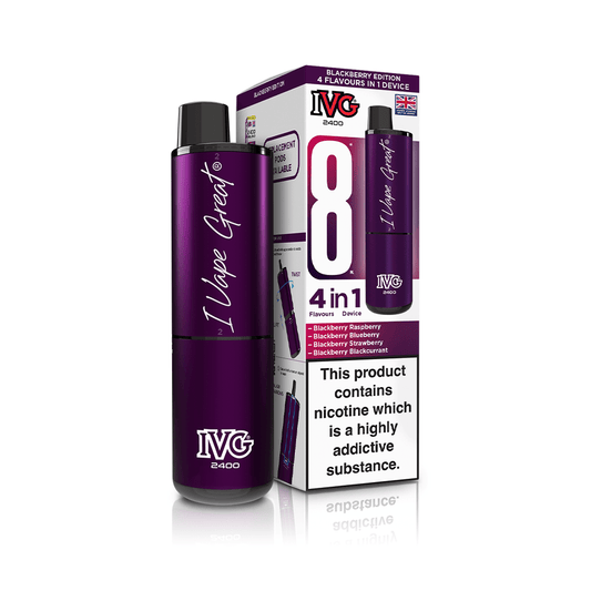 IVG 4 IN 1 - UP TO 2400 PUFFS - BLACKBERRY EDITION - 5 PACK