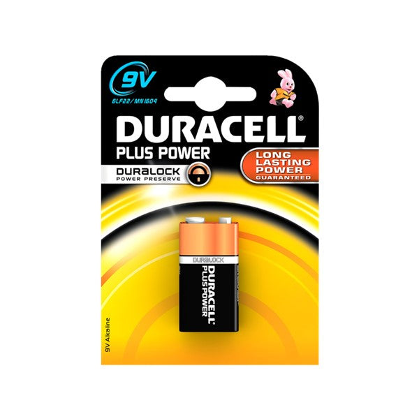 Batteries Duracell - 9V 10 Cards of 1