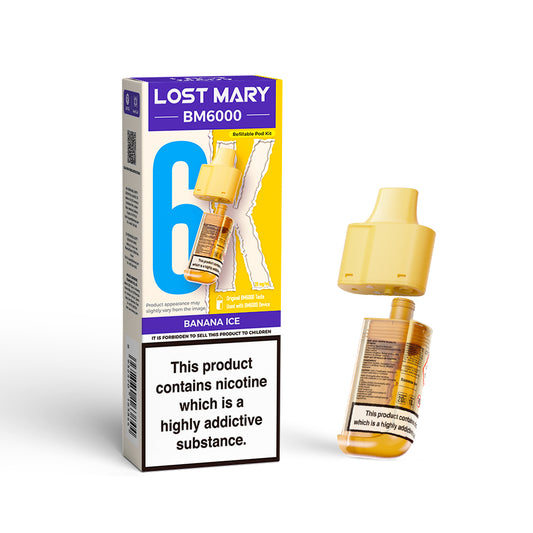 Lost Mary BM6000  Refills - Banana Ice - 5 pack