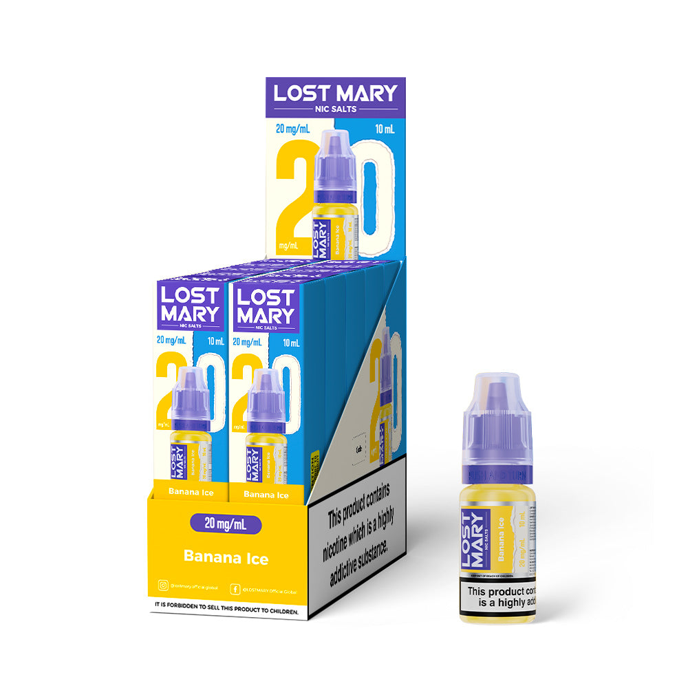 Lost Mary Nic salts 20mg- Banana Ice - 10 pack