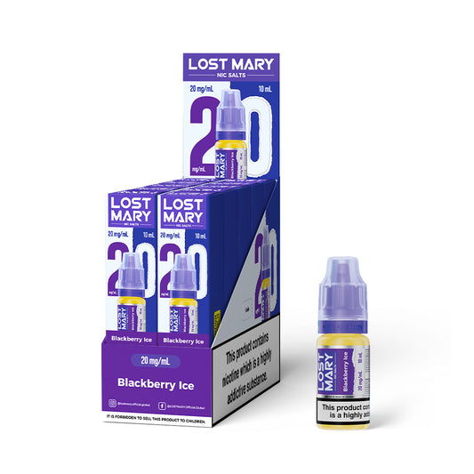 Lost Mary Nic salts 20mg- Blackberry Ice - 10 pack