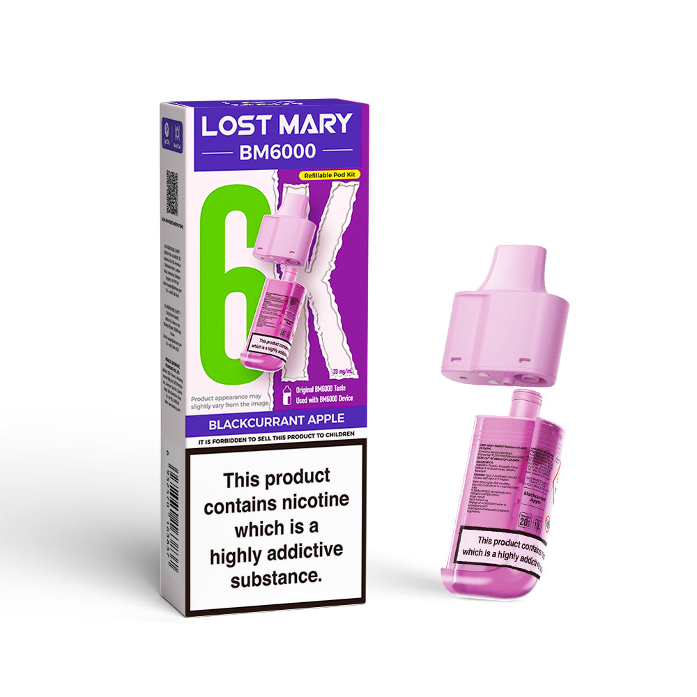 LOSTMARY 6K - BM6000 BLACKCURRENT APPLE - 5PK