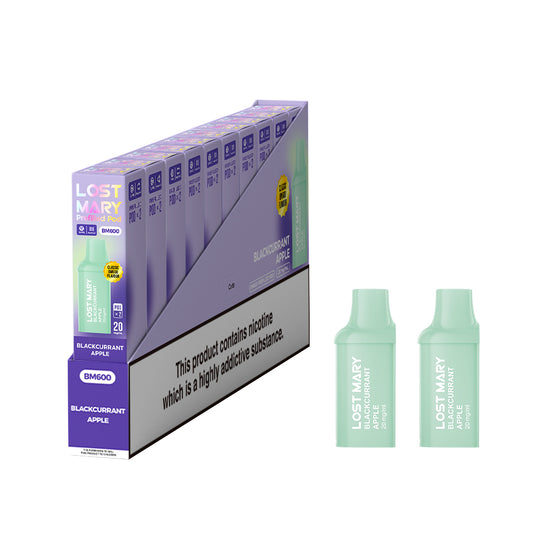 Lost Mary BM600 Prefilled Vape Pods - Blackcurrant Apple - 10 PACKS OF 2 PODS