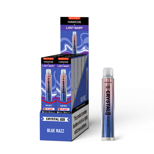 Crystal Pro Blue Razz  600 - 10 PACK