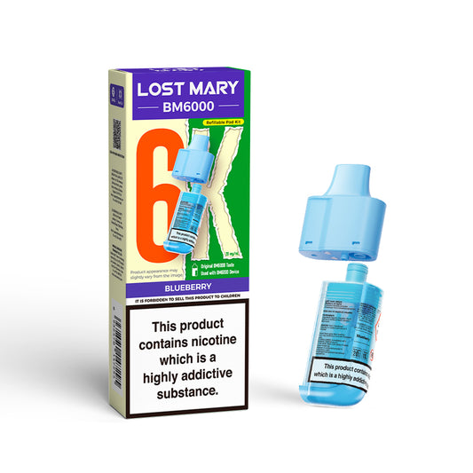 Lost Mary BM6000  Refills - Blueberry - 5 pack