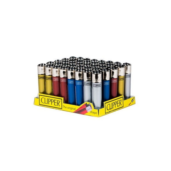 Clipper Lighters - Clipper Refillable Metalic 40 pack
