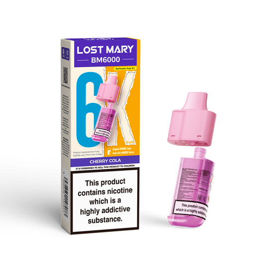LOSTMARY 6K - BM6000 CHERRY COLA - 5PK