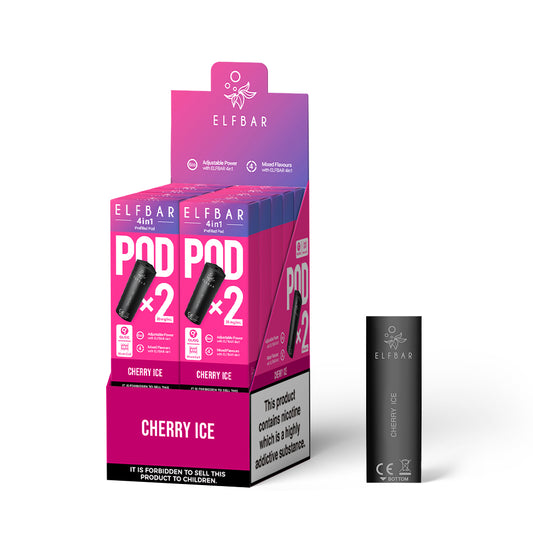 ELF BAR 4-in-1 Pre-filled Pods  Cherry Ice 10 packs of 2 pods