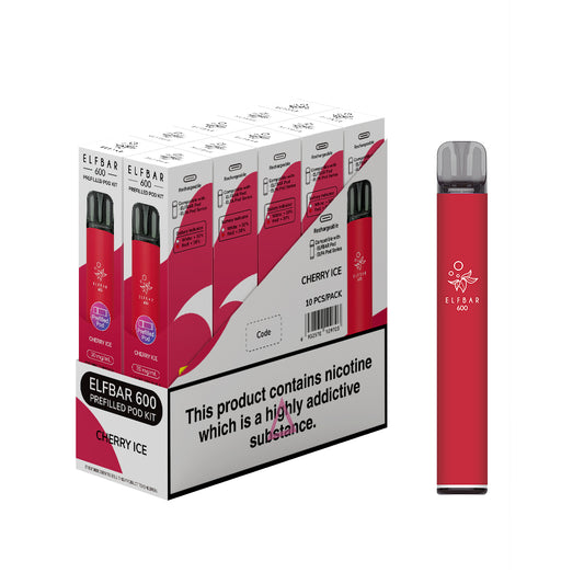 Elf Bar 600 Cherry Ice - Pre Filled Pod vape kit
