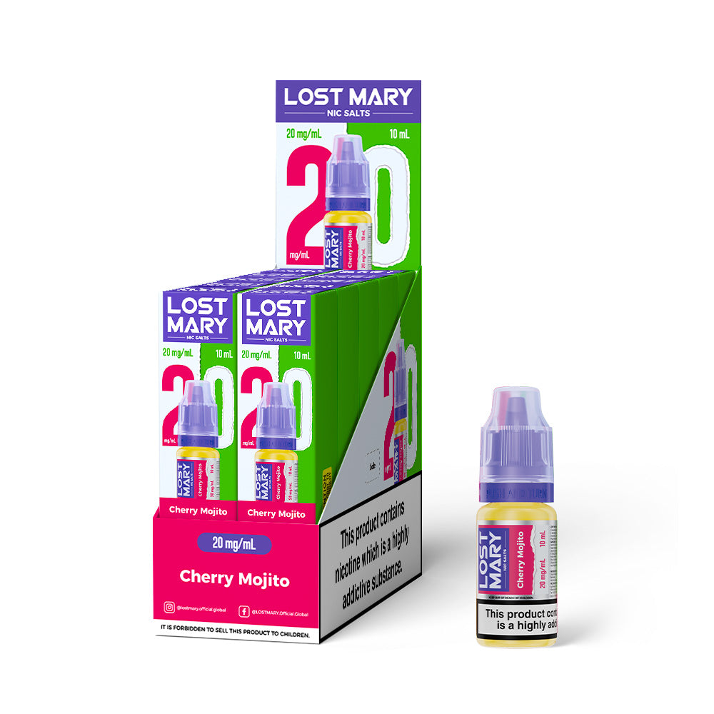 Lost Mary Nic salts 20mg - Cherry Mojito - 10 pack
