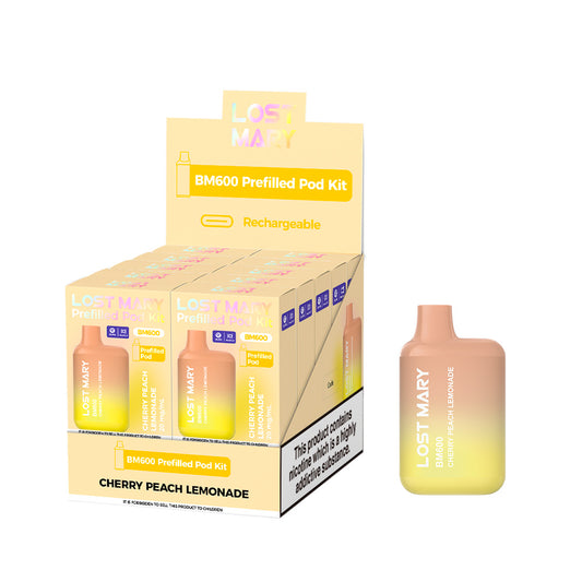 Lost Mary BM600 Cherry Peach Lemonade Prefilled Pod Kit - 20mg
