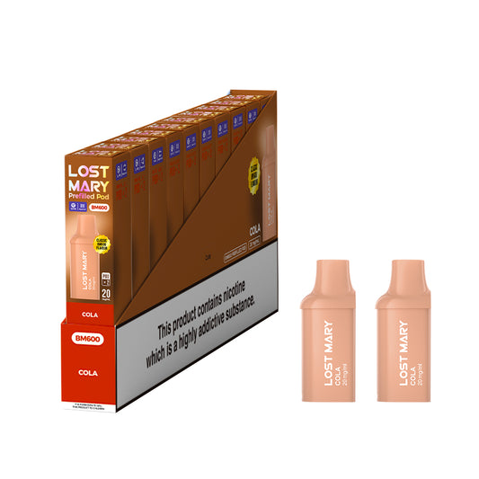 Lost Mary BM600 Prefilled Vape Pods - Cola - 10 PACKS OF 2 PODS