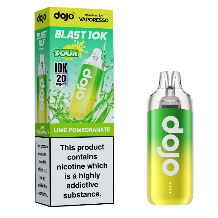 Vaporesso Dojo Blast 10k Pre-filled pod kit -  Lime Pomegranate - 5 pack