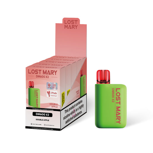 Lost Mary DM600 - Double Apple 1200 puff - 5 pack - BUY 1 GET 1 FREE