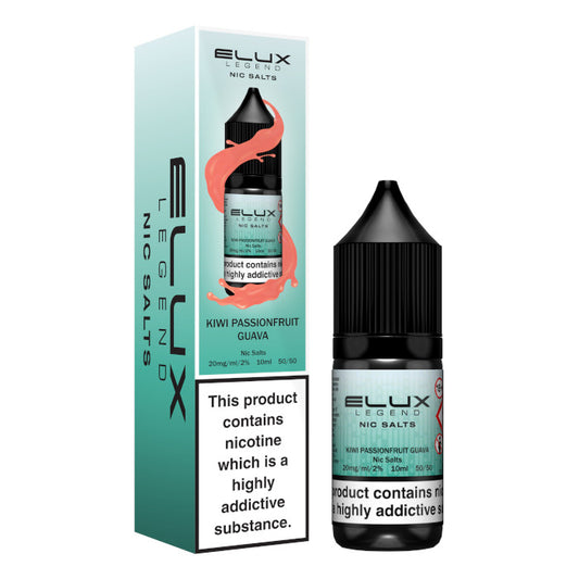 Elux Nic Salts 20mg -  Kiwi Passion Fruit Guava  - 10 Pack