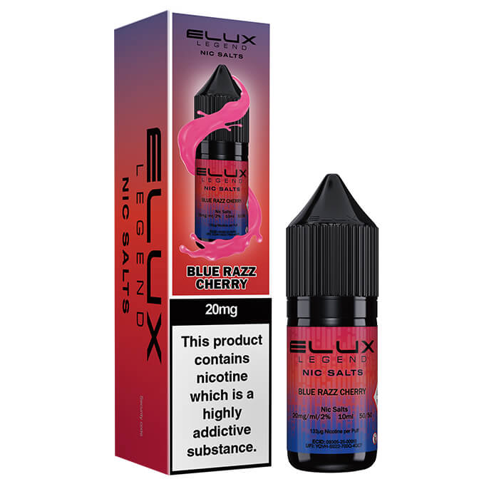 Elux Nic Salts 20mg - Blue Razz Cherry - 10 Pack