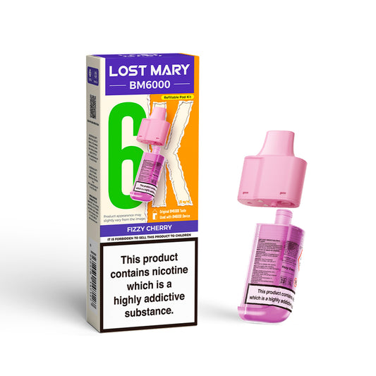 Lost Mary BM6000  Refills - Fizzy Cherry - 5 pack