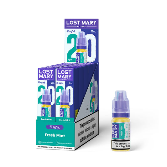 Lost Mary Nic salts 20mg - Fresh Mint - 10 pack