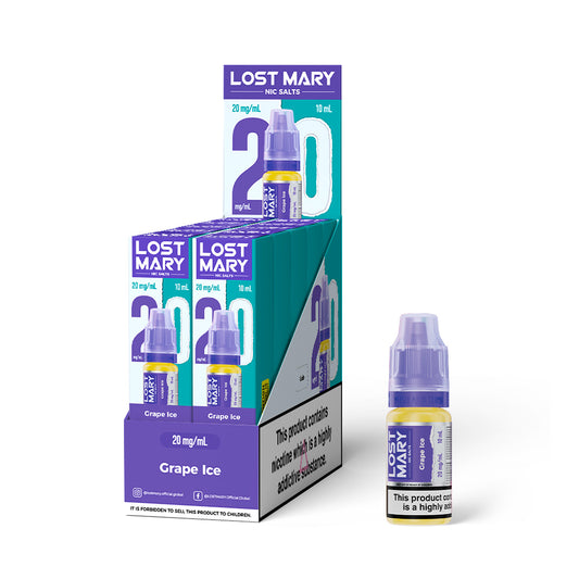 Lost Mary Nic salts 20mg - Grape Ice  - 10 pack