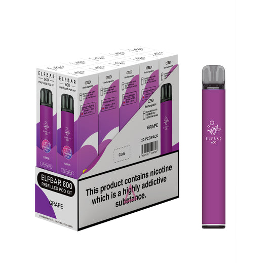 Elf Bar 600 Grape - Pre Filled Pod vape kit