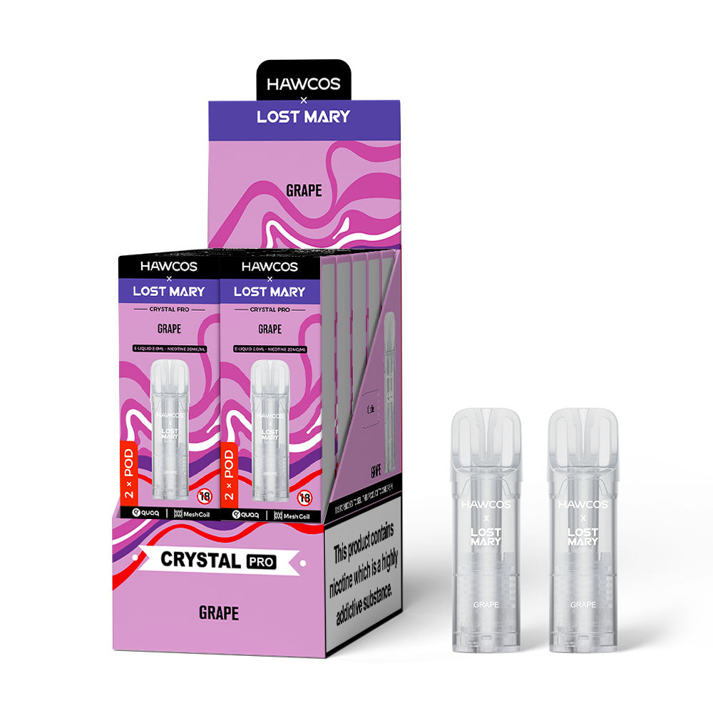 Crystal Pro pods Grape  - 10 x 2 pack