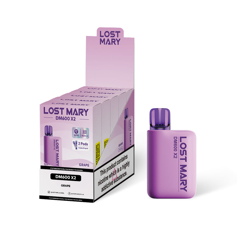 Lost Mary DM600 - Grape 1200 puff - 5 pack
