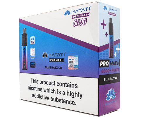 Hayati Pro max 6k Pod kit-Blue Razz Gb - 5 PACK