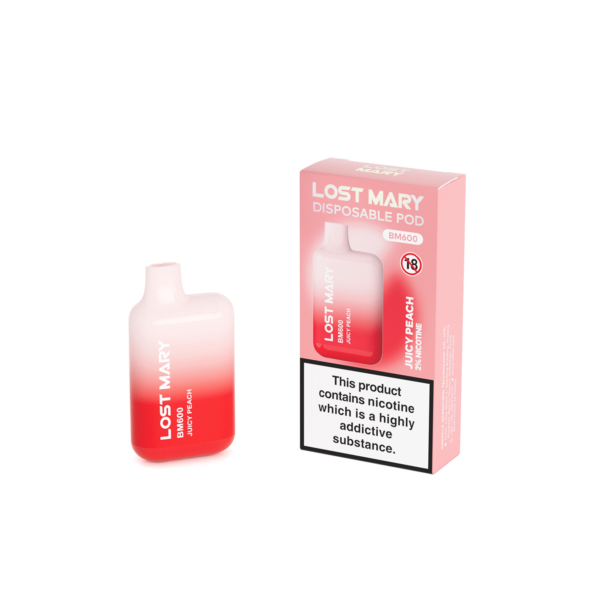 Lost Mary BM600 Juicy Peach Flavour 