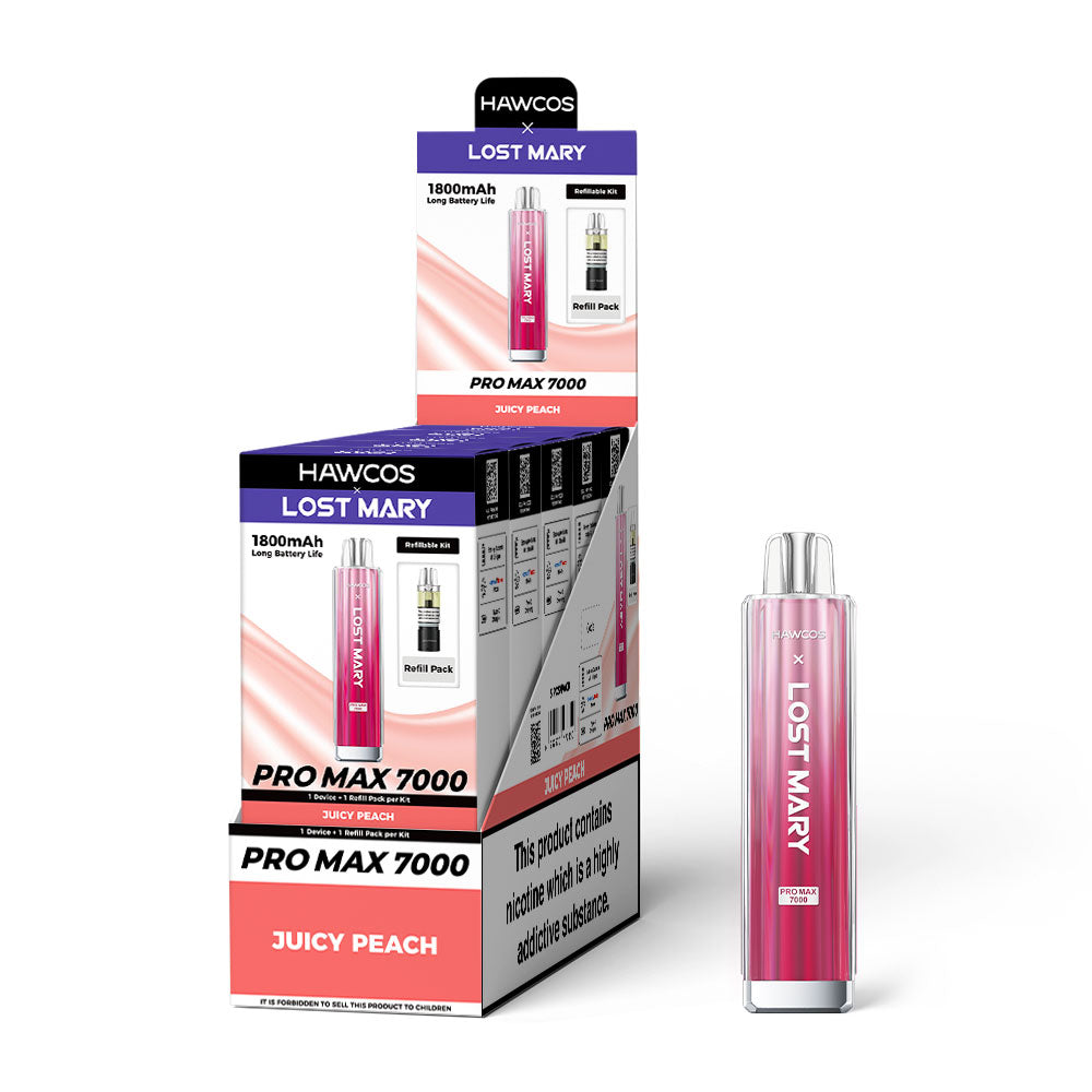 Lost Mary Juicy Peach- Promax 7000 Puff - 5 pack