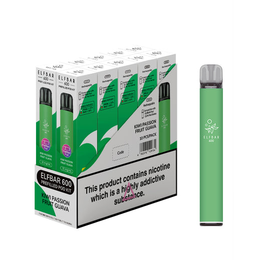 Elf Bar 600 Kiwi Passionfruit Guava Pre Filled Pod vape kit