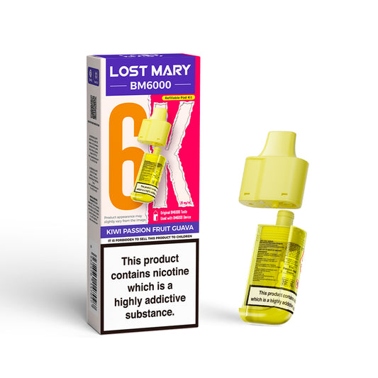 Lost Mary BM6000  Refills - Kiwi Passion Fruit Guava - 5 pack