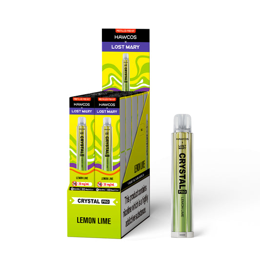 Crystal Pro Lemon Lime 600 - 10 PACK