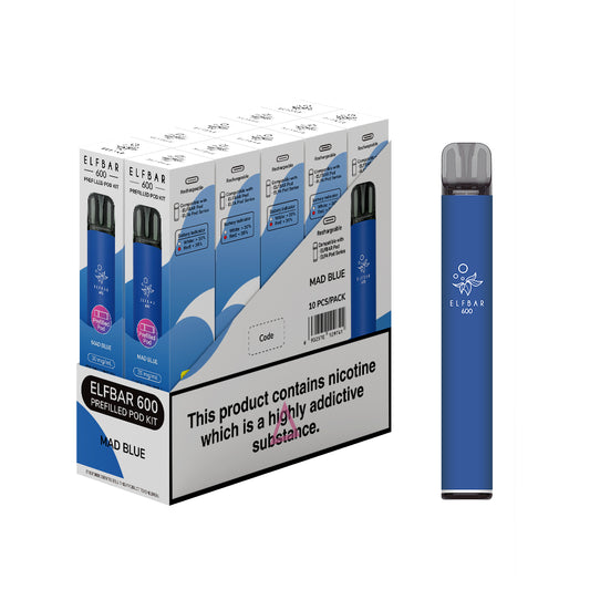 Elf Bar 600 Mad Blue Pre Filled Pod vape kit
