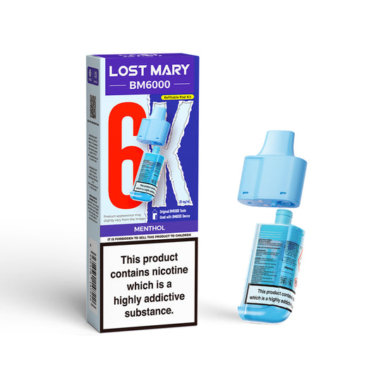 Lost Mary BM6000  Refills - Menthol - 5 pack