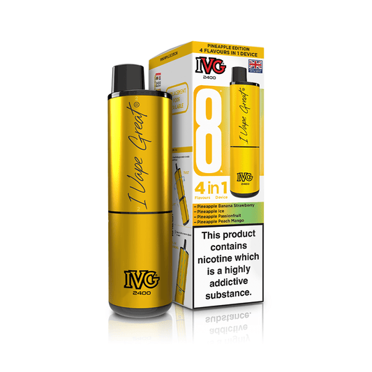 IVG 4 IN 1 - UP TO 2400 PUFFS - PINEAPPLE EDITION - 5 PACK