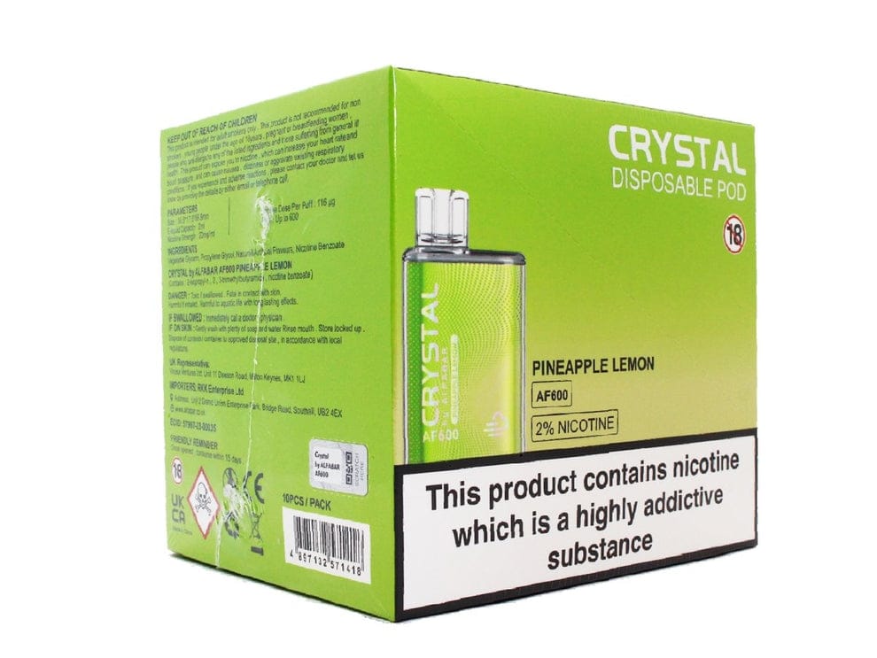 Alfabar Crystal Pineapple and Lemon flavour - 10 pack