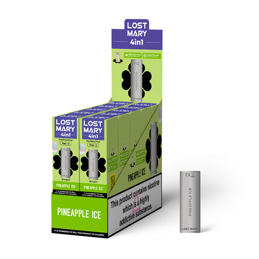 LOST MARY 4 IN 1 REPLACEMENT PREFILLED PODS - PINEAPPLE ICE - 10PKS OF 2 PODS