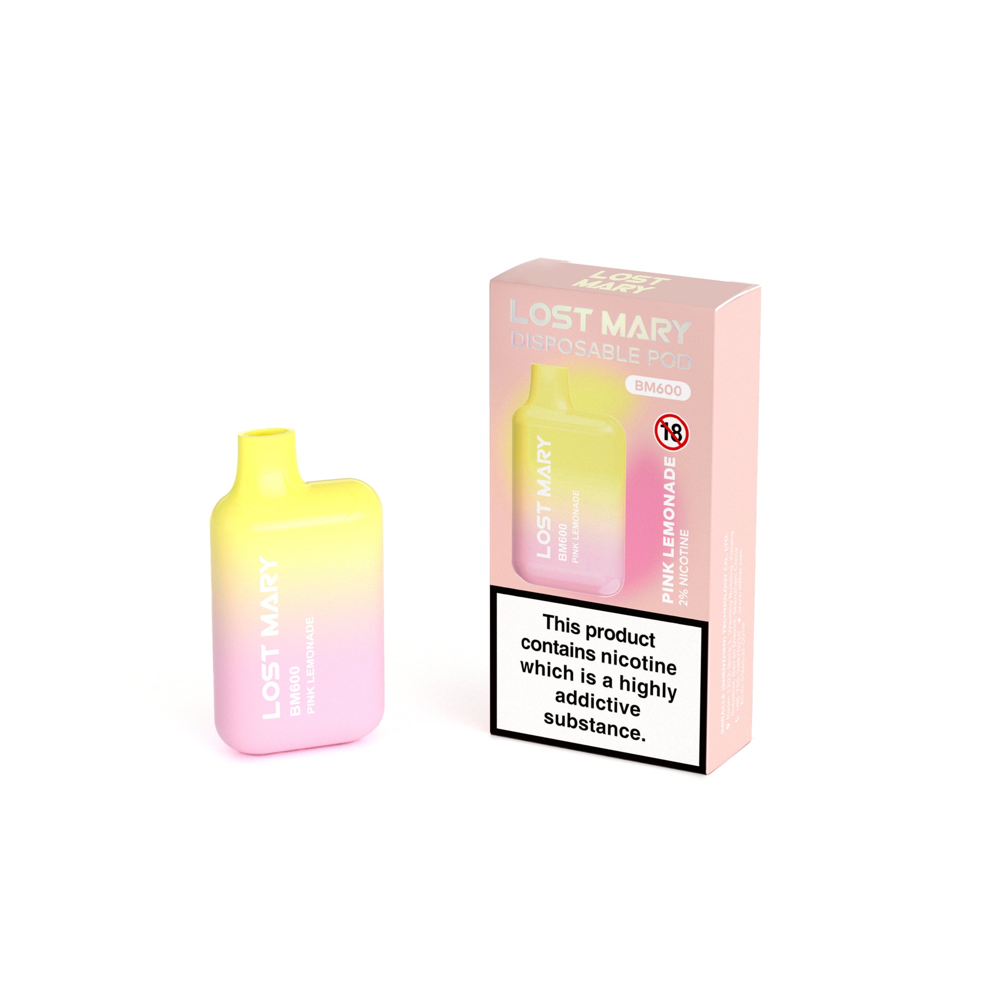 Lost Mary BM600 Pink Lemonade Flavour 