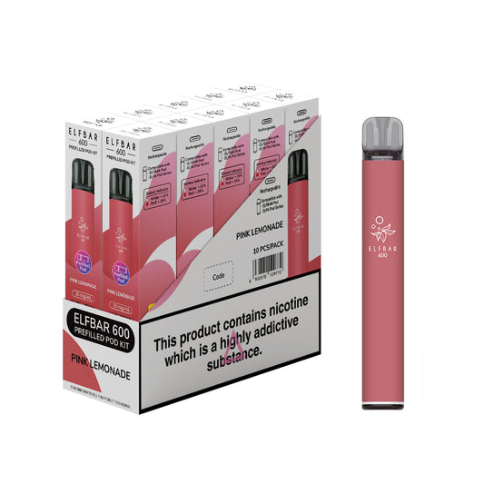 Elf Bar 600 Pink Lemonade Pre Filled Pod vape kit