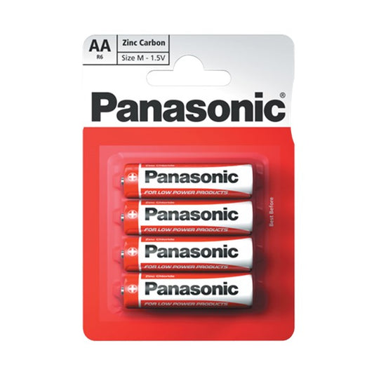 Panasonic - Panasonic 4 Pack AA Zinc Batteries
