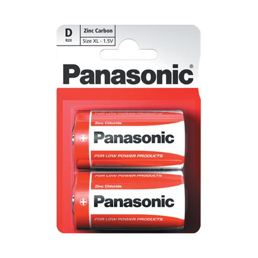 Panasonic - Panasonic "D" 2 Pack Zinc Batteries 