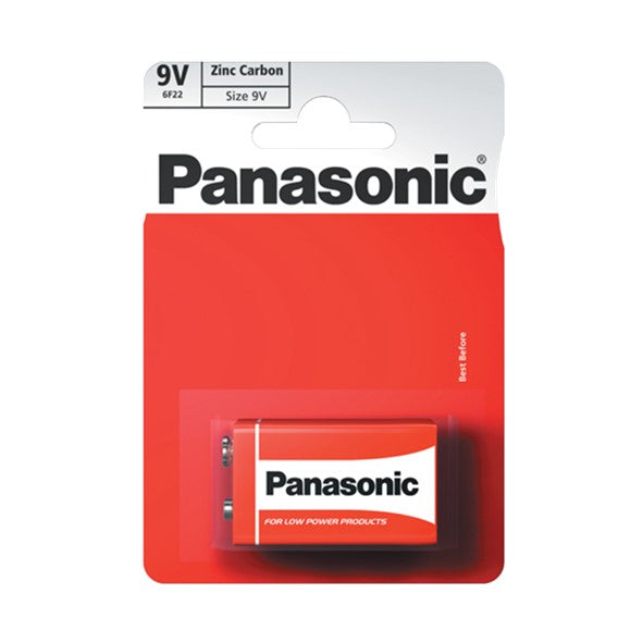 Pannasonic - Panasonic 9V 1 Pack Zinc Batteries