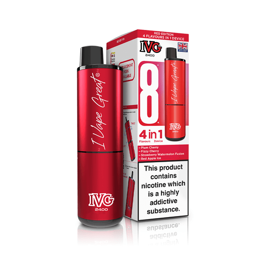 IVG 4 IN 1 - UP TO 2400 PUFFS - RED EDITION - 5 PACK