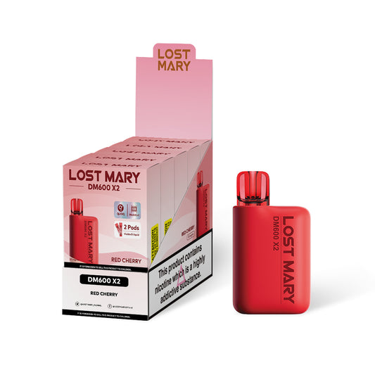 Lost Mary DM600 - Red Cherry 1200 puff - 5 pack