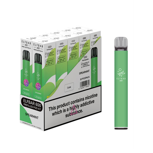 Elf Bar 600 Spearmint Pre Filled Pod vape kit