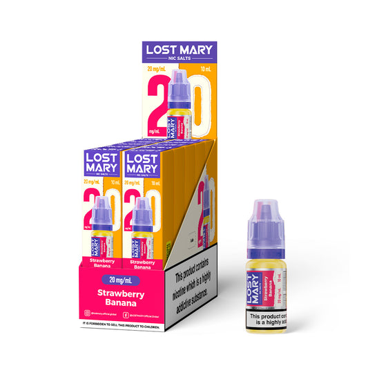 Lost Mary Nic salts 20mg - Strawberry Banana  - 10 pack