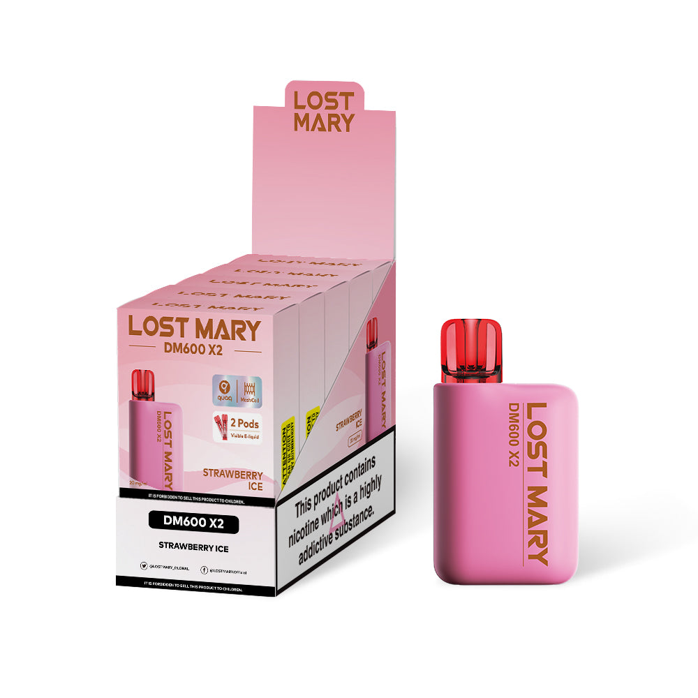 Lost Mary DM600 - Strawberry Ice 1200 puff - 5 pack
